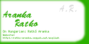 aranka ratko business card